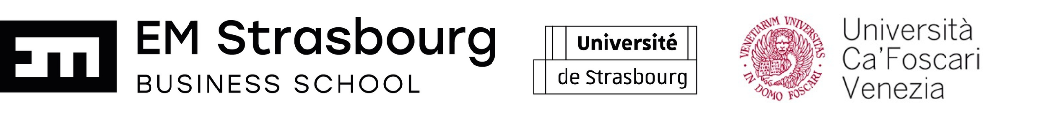 Logos EM Strasbourg, Université de Strasbourg et Université Ca Foscari de Venise