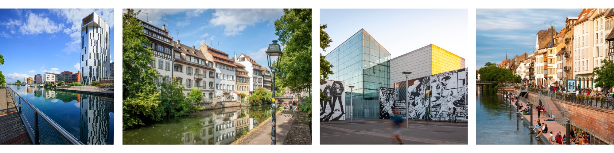 Photos de différents quartiers de Strasbourg