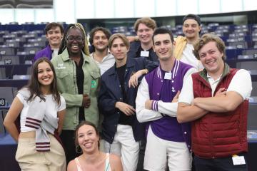 Étudiants au Parlement européen