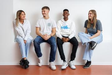 Etudiants souriants